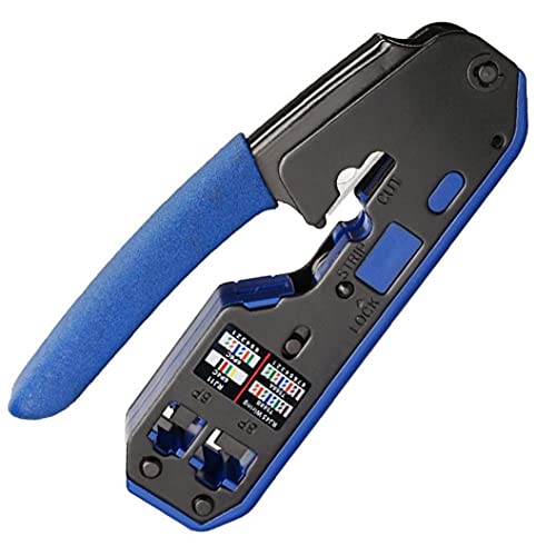 Crimper Tool voor RJ45 Connectoren 8 P 6 Crystal Wire End Krimptang Pass Door Stripper Kabel Crimper Precisie krimpen