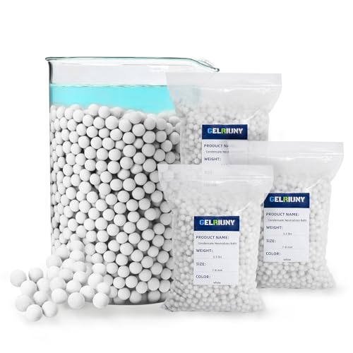 GELRIUNY Condensate Neutralizer 9.9 lbs, 3-Packs, Acidic Condensate Neutralizer Pellets, 7-8mm...