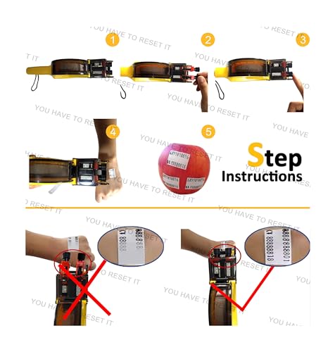 اتش سي كينشين ملصقات مسدس الاسعار، 40 لفة مع 5 بكرات حبر، مناسبة لـ MX-6600 وMX-6602 وYH-689 والعديد من ماكينات وضع العلامات الأخرى ذات الخطين