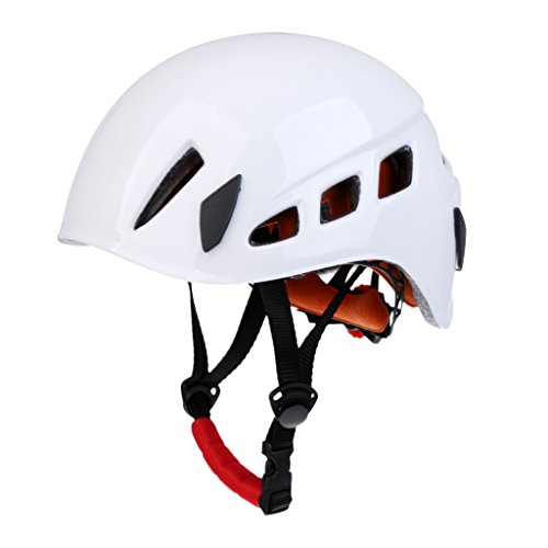  Tachiuwa Climbing Adult Hiking Climbing Caving Work Helmet, White 