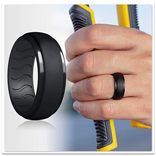 Image of Mens Silicone Wedding Band - Rubber Wedding Rings, Silicone Wedding Band