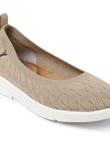 Image of Carlton London Women's Textured Knit Comfort Ballet Flats