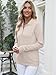 ANRABESS Womens Long Sleeve Polo Sweaters Knit Button Shirt Lightweight Dressy Casual Basic Pullover Tops 2025 Fall Fashion Almond Large