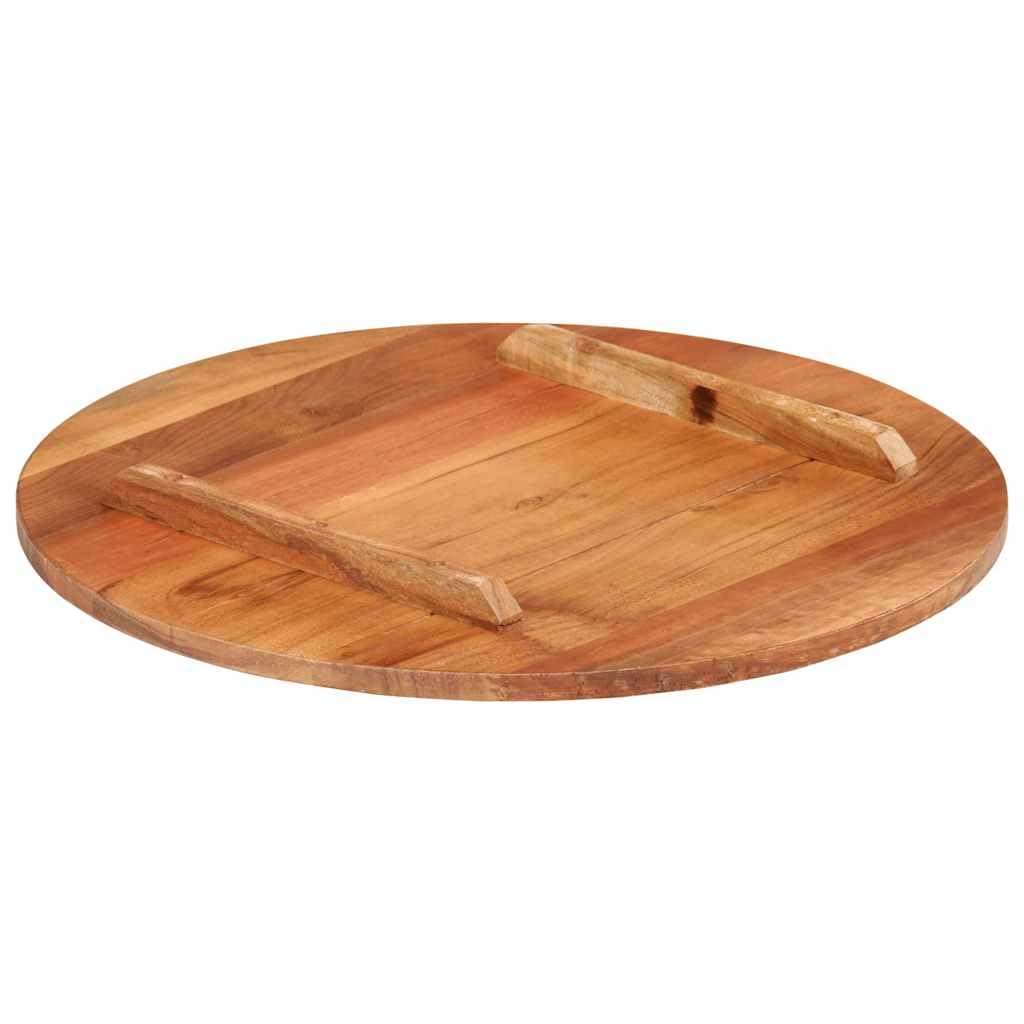 Hothingwell Runde Tischplatte aus massivem Akazienholz, 15-16 mm, 50 cm, Platte für Restaurant, Café, Hotel, leicht zu reinigen mit einem feuchten Tuch