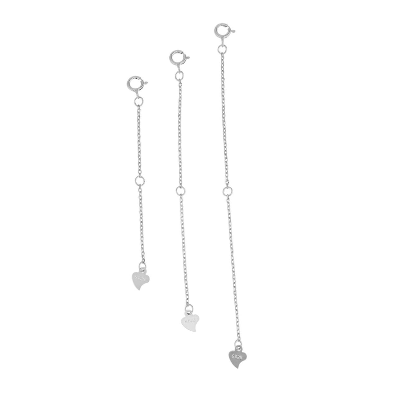 EXCEART 9 Stk Armband Halskette Extender Schwanzkette Kette Zur Schmuckherstellung Glänzende Halskette Kettenverlängerung Für Verstellbares Armband Angekettet 18k Verlängern Silber-