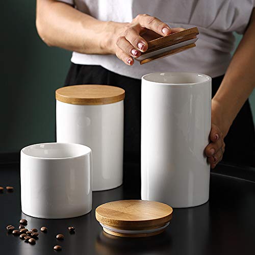 Frascos Herméticos De Cerámica De Cocina para Alimentos Diversos, Café, Té, Leche En Polvo, Frascos De Almacenamiento De Condimentos 3 Piezas