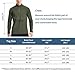Zengjo Mens 1/4 Zip Long Sleeve Shirt(Black,M)