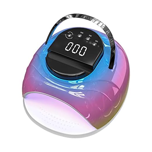 ANGNYA Lámpara de uñas LED UV, 168 W luz UV con 4 ajustes de temporizador, lámpara de uñas UV de gran espacio con sensor automático, secador de uñas profesional para curado de esmalte de uñas de gel