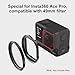 Lens Filter Holder for insta360 Ace Pro, ACE Protective Frame Metal Camera Filter Holder Compatible with 49mm Filters (Black)