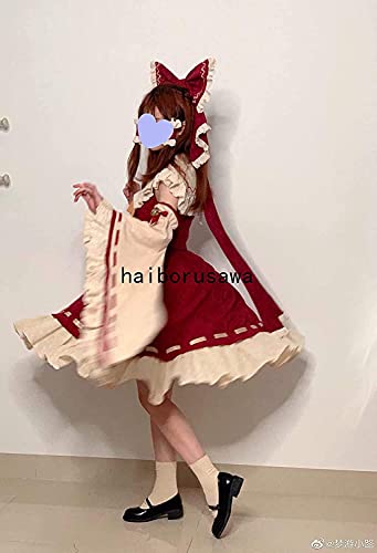 Amazon.co.jp: Project 博麗霊夢 コスプレ衣装＋髪飾り （ウィッグ靴