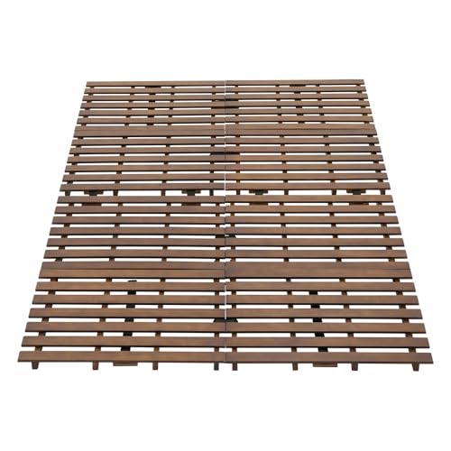 天然竹製 すのこベッド 2つ折り セミダブル ブラウン ベッドフレーム 折りたたみベッド 折り畳みベッド コンパクト 軽量 二つ折り 竹製ベッド バンブーベッド 竹無垢材 低ホルムアルデヒド