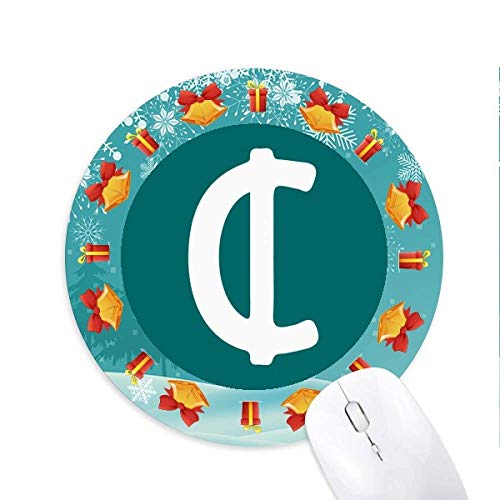 Symbole SGH du Ghana cedi Monnaie Tapis de Souris Souris Ronds Cadeaux de noël