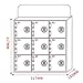 4-30 Digit Combination Lock Mobile Phone Storage Cabinet Transparent Acrylic Storage Box Suitable for Schools, Companies, Factories, etc.(9 bits)