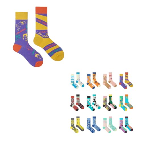 Repaly Womens Casual Athletic Aesthetic Socks, Cute Cozy Crew Socks, Soft Hiking Socks(Purple,10 Pairs)