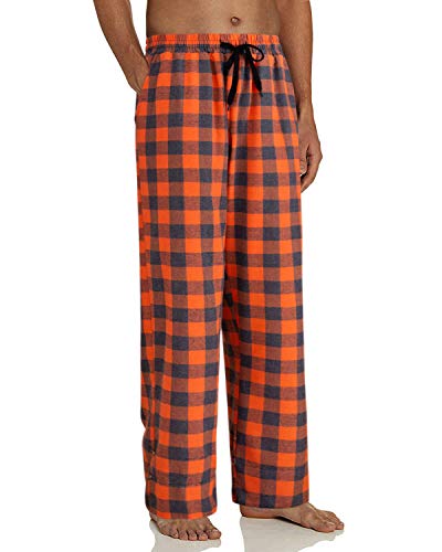 Alimens & Gentle Mens Heavyweight Flannel Plaid Pajama Pants 100% Cotton Sleep Lounge Pant