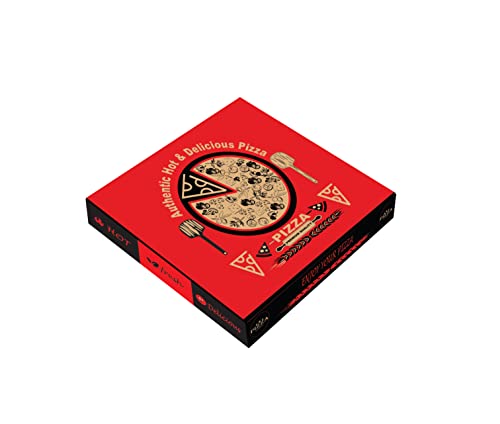 Image of Bleus Brand Packaging 3 Ply Pizza Box Corrugated Kraft Paper, Size 9x9x1.5 Inches, Length 9 Inch - Width 9 Inch - Height 1.5 Inch, In Good Strength (9 Inch, 25)