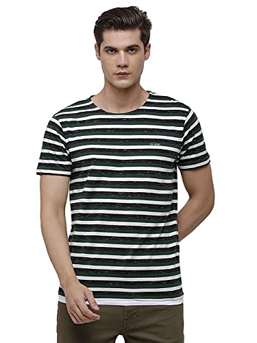 VOI Jeans Men's Green \u0026 White Stripe 