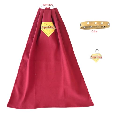 Disfraz de capa roja para perro superhéroe talla Large miniatura 2