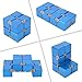Aluminum Alloy Handheld Fidget Ornamentss Desk Relieve Stress Ornaments Black Professional Accessories for Use (Blue)