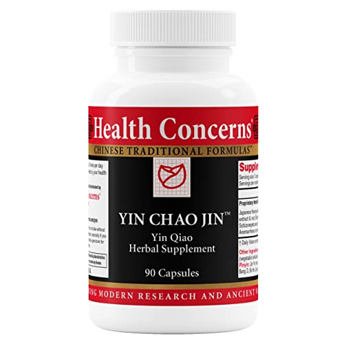 Health Concerns Yin Chao Jin Immune System Booster & Respiratory Tract Health Supplement Chinese Herbal Support for Colds Sore Throat Relief with Isatis & Forsythia 90 Capsules