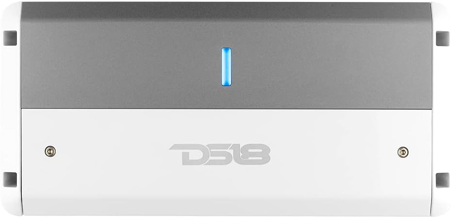 DS18 NXL-M2 Marine Amplifier Full Range 2-Channel Class D Digital IPX5 Marine Grade Amp 1500W Total Peak - Weatherproof Amp - Great for Boats, Motorsports, Motorcycles, and All Elements Applications