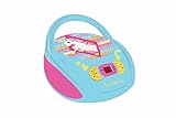 Lexibook Reproductor toma para micro (RCD108UNI) Lector de CD MP3 Unicornio Portátil para Niños, par Niña, Entrada para micrófono, AUX IN, puerto USB, AC o funciona con batería, Rosado, color azul