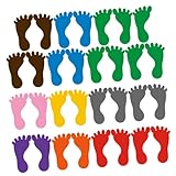 Warmhm 18 Paare Selbstklebende Fußabdruck Aufkleber Strapazierfähig Bodensticker für Kinderzimmer...