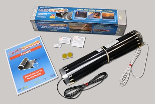 QuietWarmth Float QWARM3X10F120 Radiant Floor Heating Mat for Below Laminate, Wood, Luxury Vinyl Floating Flooring- Cuttable Mat Size 3'x10' 120 Volt (Covers 30sf)