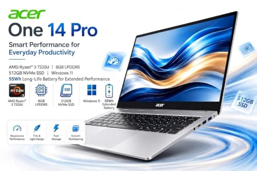 Image of Acer Pro 14 Ryzen 3 7320U 8GB LPDDR5 RAM
