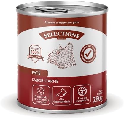 Patê Selections For Pets para Gatos Sabor Carne 280 g - 1 un