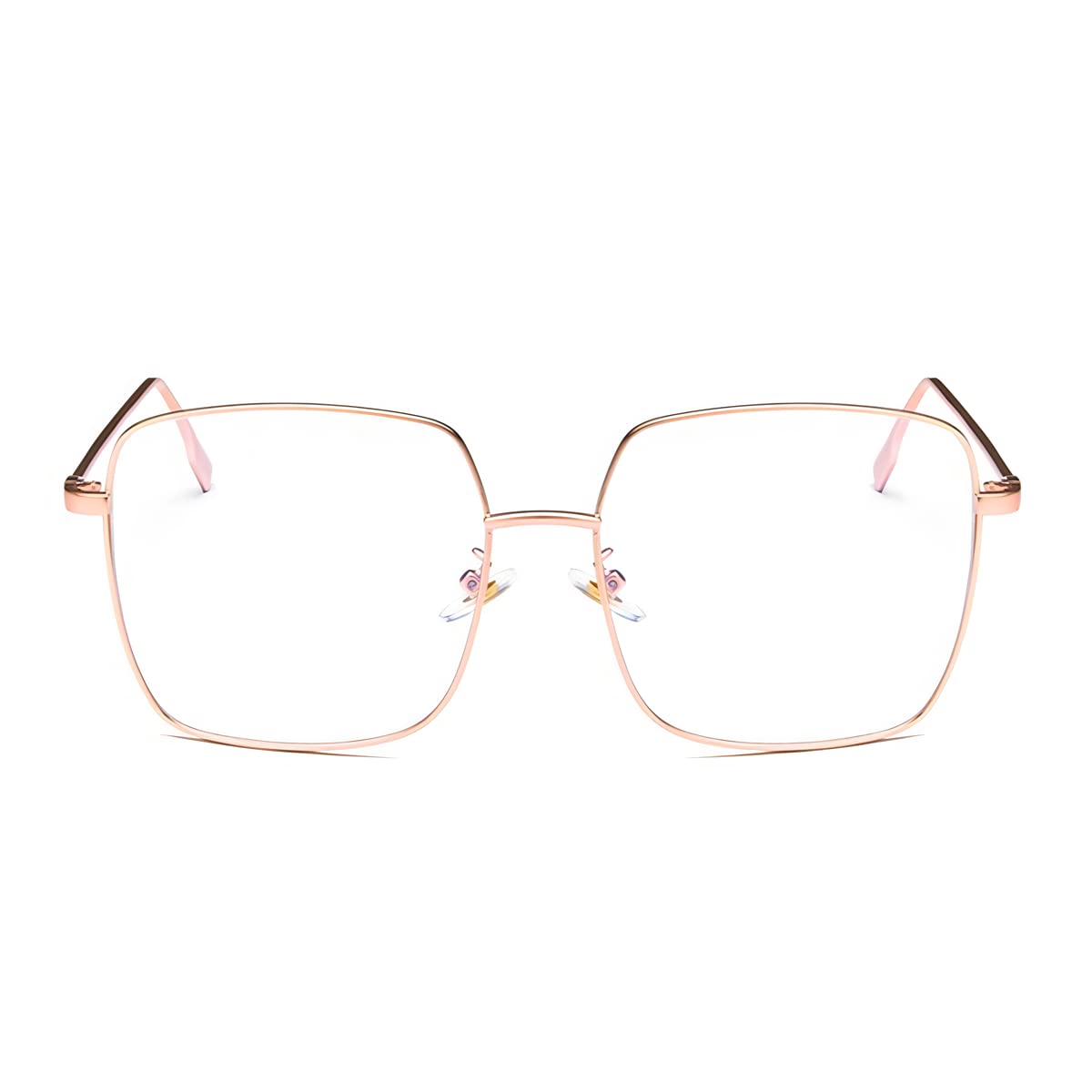 Filtro Luce Blu Occhiali Montature Oversize Occhiali Da Vista Retro Metallo Quadrati Occhiali Da Vista Lenti Chiare Donne Uomo