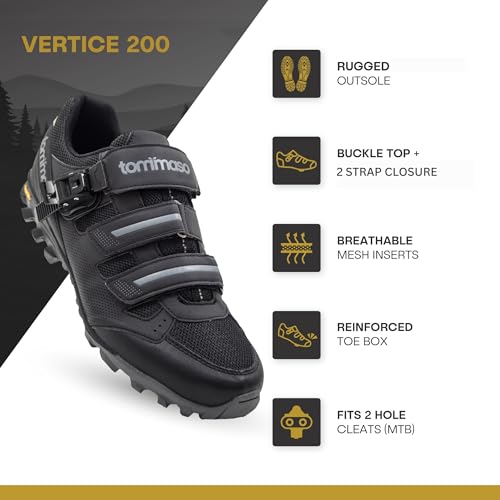 Image of Tommaso Mens Cycling Shoes - SPD Compatible Outdoor, MTB, Gravel & Mountain Bike Shoes - Walkable Design - Cleats Not Included