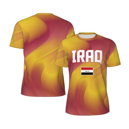 DABOYOZHZH Iraq Flag Cool Iraqans (42) Sports Jersey Mesh T-Shirt 3D Print for Running Cycling Soccer Tennis Fitness Climbing Shirts