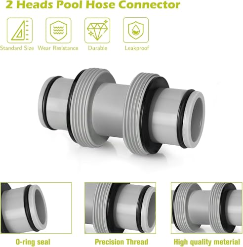SUCANY 38 mm Pool Hose Connector, 2-Way Pool Hose Connector, Diameter 38 mm Hose Connector Adapter, for Diameter 38 mm Hose, for Intex, Bestway, ColemanPools Pool Hose Adapter (2 Pieces) - Image 2