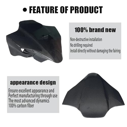 Pare-Brise de Moto Déflecteur de Pare-Brise en Fibre de Carbone pour Moto Ducati Street Fighter V2, Street Fighter V4 S, V4S 2018-2023(3K Matte Twill) – vue 5