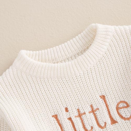 Lesimsam Newborn Baby Boy Girl Valentines Outfit Oversized Embroidery Long Sleeve Knit Sweater Bubble Romper Bodysuit4
