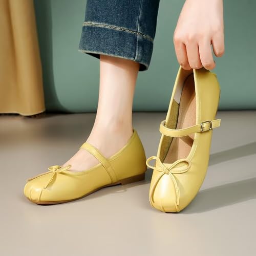 ChaiRong Zhou Women Mary Jane Flats with Arch Support and Hidden Wedge Heel Ballet Dress Shoes 5