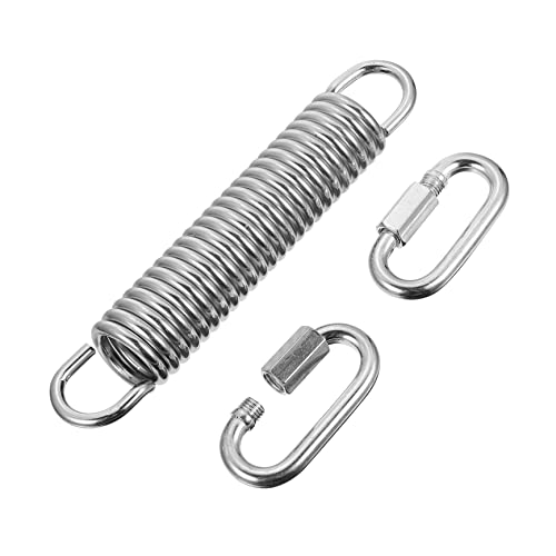 WEKADRIN Silla Colgante Resorte Pesado Resortes De Acero De Alta Resistencia para Sillas De Swing Incluye Mosquetón Anillos Galvanizados para Jardín y Patio
