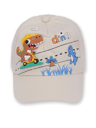 Image of PASSION PETALS Summer Dino Rockstar Baseball Cap for Kids Boys and Girls 2-4Years