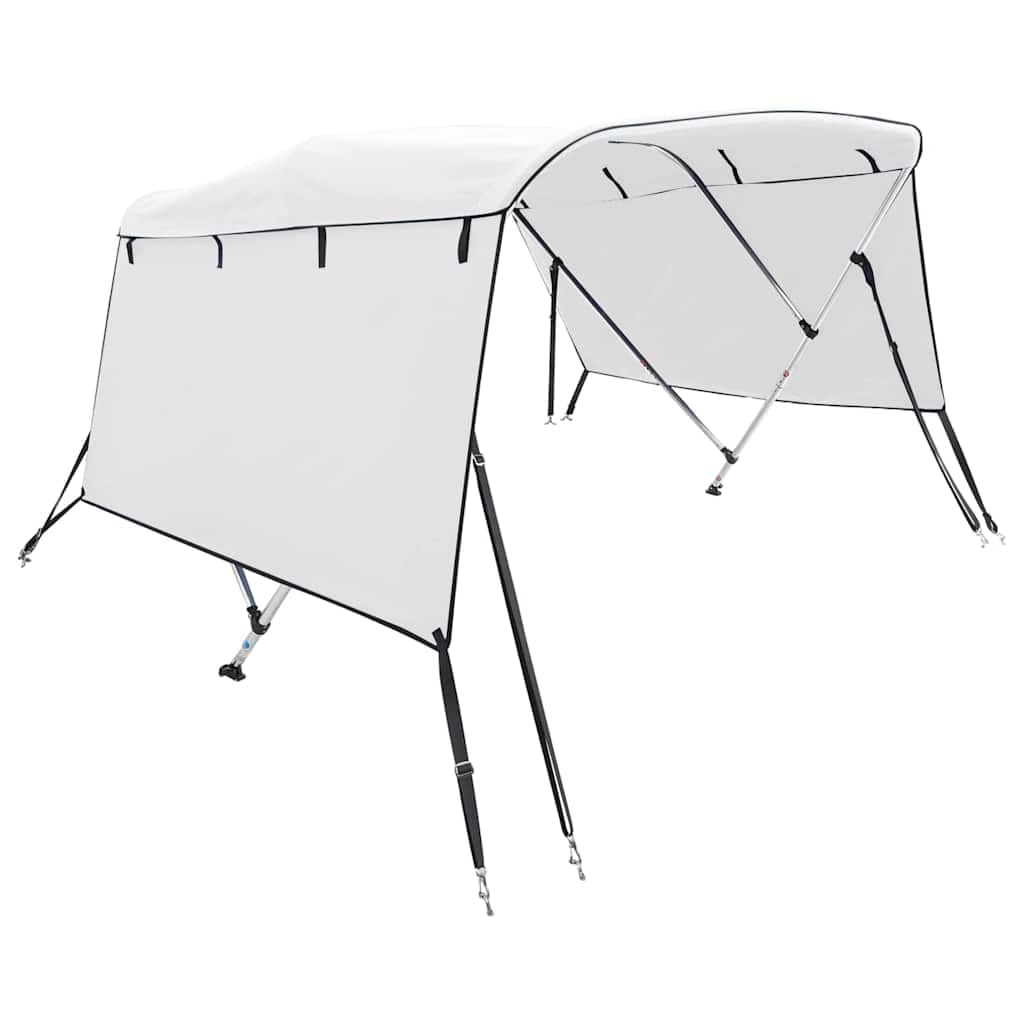 vidaXL Toit Bimini à 3 arceaux parois latérales 183x(137-152) x137 cm