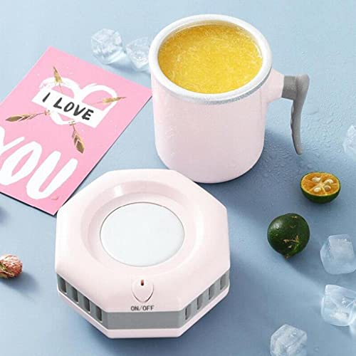 Image of Portable Quick Electric Beverage Cup Cooler Ice Making for Milk Coffee Pink | Major Appliances | Refrigerators & Freezers | Mini Fridges