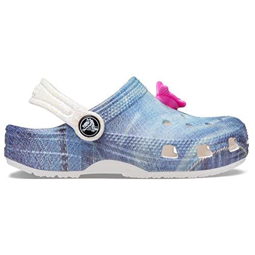 Image of Crocs Unisex-Child Classic Graphic Clog, White /Multi, 10 Toddler