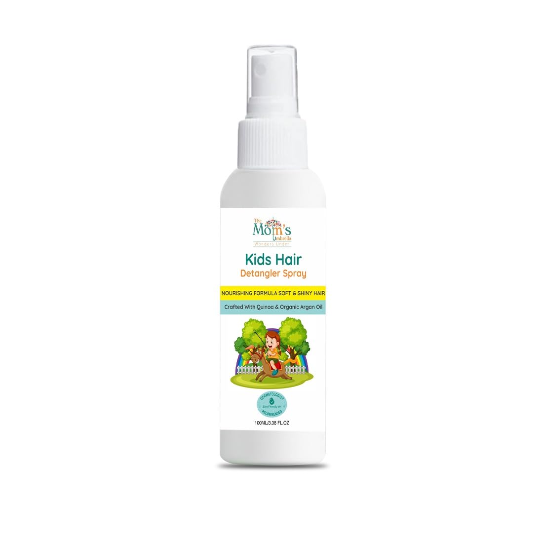 The Moms Umbrella Kids Detangler Hair Spray | For 4+ Year Old Kids | Strengthens & Detangles | Tear Free, Creamy & Non Greasy | Adds Shine | Aloe Vera & Coconut Milk Protein | 150mL-image-18