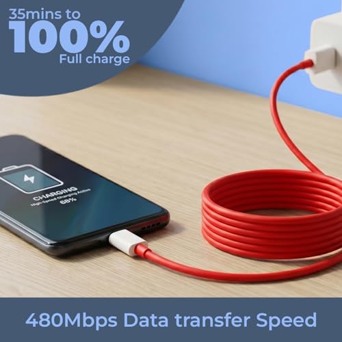 Image of UNIGEN 100W SUPERVOOC USB A to Type C Fast Charging Cable, 10A Output, Data Cable with 480Mbps Compatible with OnePlus, Oppo, Realme & Type-C Devices
