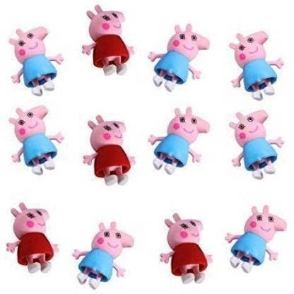 NEUF MART Pepa Pig Cartoon Eraser for Kids Return Gift for Birthday Parties Kid School Stationery Set Return Option for Birthday 3D Eraser Kid 12 Pcs