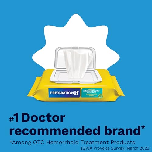 Preparation H Hemorrhoid Wipes with Witch Hazel, 192 Ct Plus Preparation H Hemorrhoid Symptom Treatment Cream, 2 Tubes x 1.8 oz, Wipe Plus Treat for Better Relief, Hemorrhoid Care Bundle
