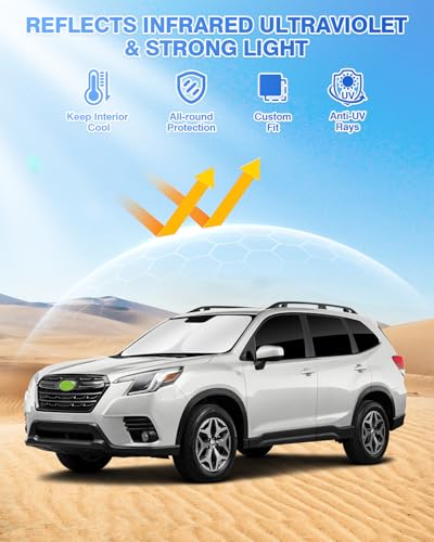 Image of Canvcle Sunshades for 2025 2026 Subaru Forester Accessories Windshield Sun Shade Side Rear Window Shade Cover Sun Visor Shield Privacy Protection Keep Vehicle Cool Black 8PCS