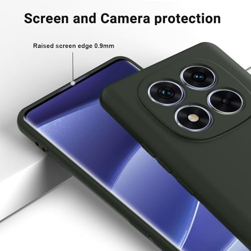 Image of Back Cover for Mi Redmi Note 14 Pro 5G /14 Pro| Full Camera Protection | Premium Liquid Silicon Case | Flexible Bumper Case for Mi Redmi Note 14 Pro 5G / 14 Pro 4G / Poco X7 5G(Military Green)