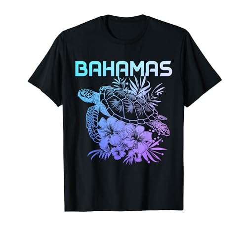 Bahamas Tortuga Marina Buceo Surfer Souvenir Camiseta