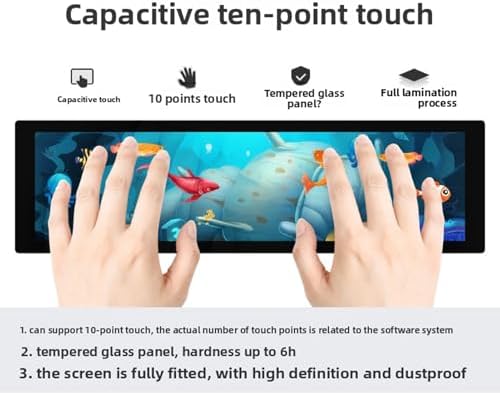 VELATEMOR 8.8 Inch DSI Capacitive Touch Screen, 480x1920 Resolution 10 Point Touch Display for RasPi 5 4B 3B CM3 CM4 - 3